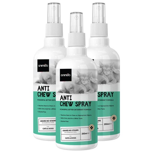 Anti Kau Spray - Natürliche Haustier-Trainingshilfe für Katzen & Hunde - 8  fl oz/ 236ml Flüssiges Spray - 3er Pack - DeinTiershop